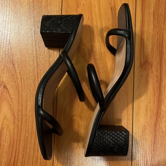 A New Day strappy black block heels. - Picture 3 of 4